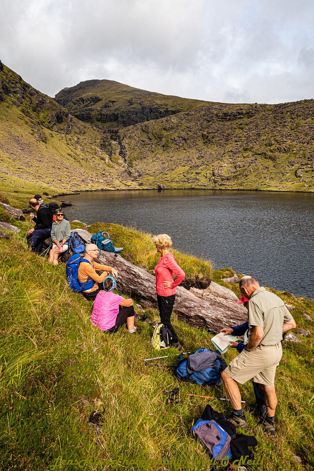 Beautiful landscape view on hillwalking route Paternoster Lakes
