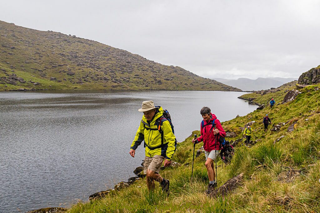 Beautiful landscape view on hillwalking route Paternoster Lakes