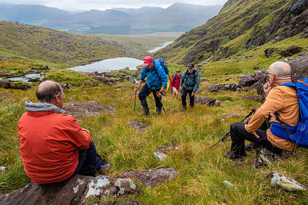 Beautiful landscape view on hillwalking route Paternoster Lakes