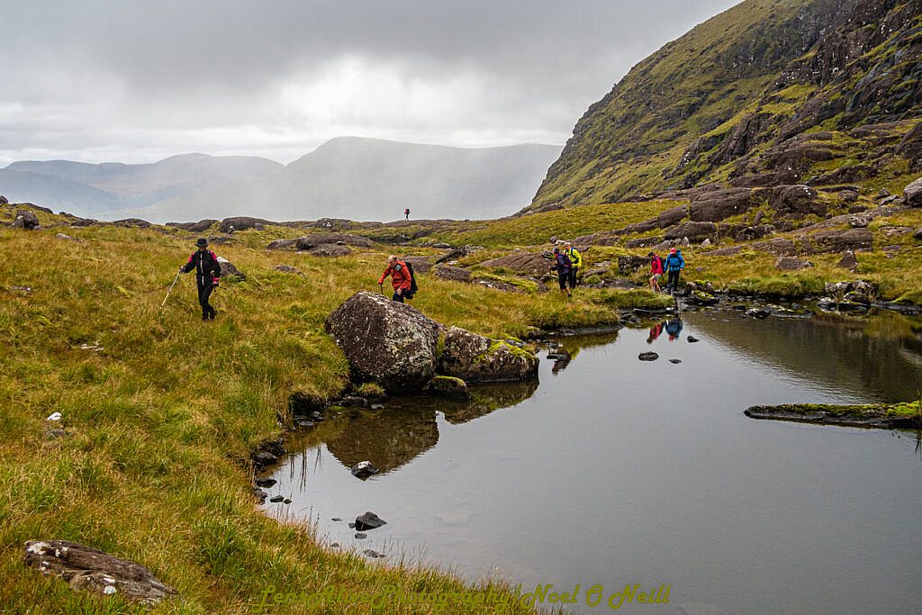 Beautiful landscape view on hillwalking route Paternoster Lakes