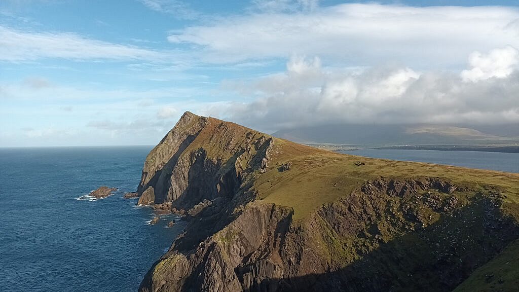 Beautiful landscape view on hillwalking route An Triúr Deirféar (The Three Sisters)