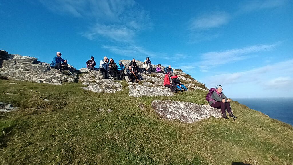 Beautiful landscape view on hillwalking route An Triúr Deirféar (The Three Sisters)