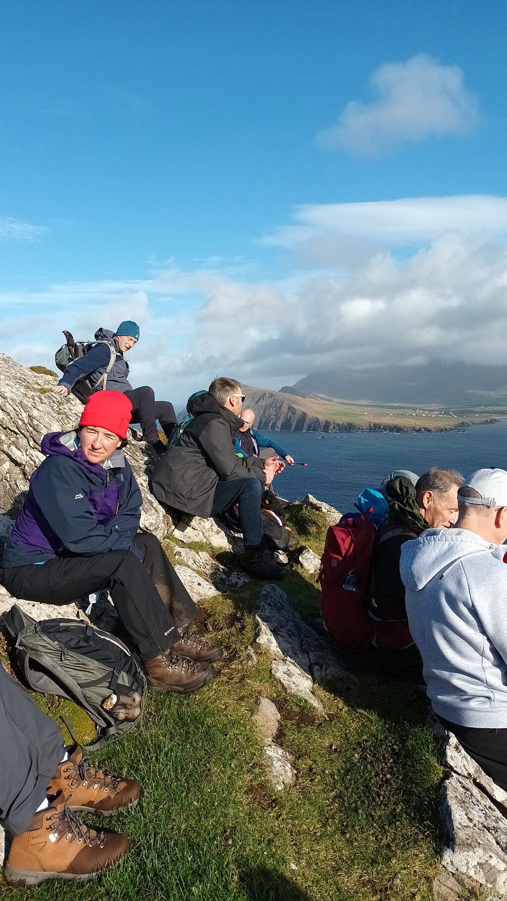 Beautiful landscape view on hillwalking route An Triúr Deirféar (The Three Sisters)