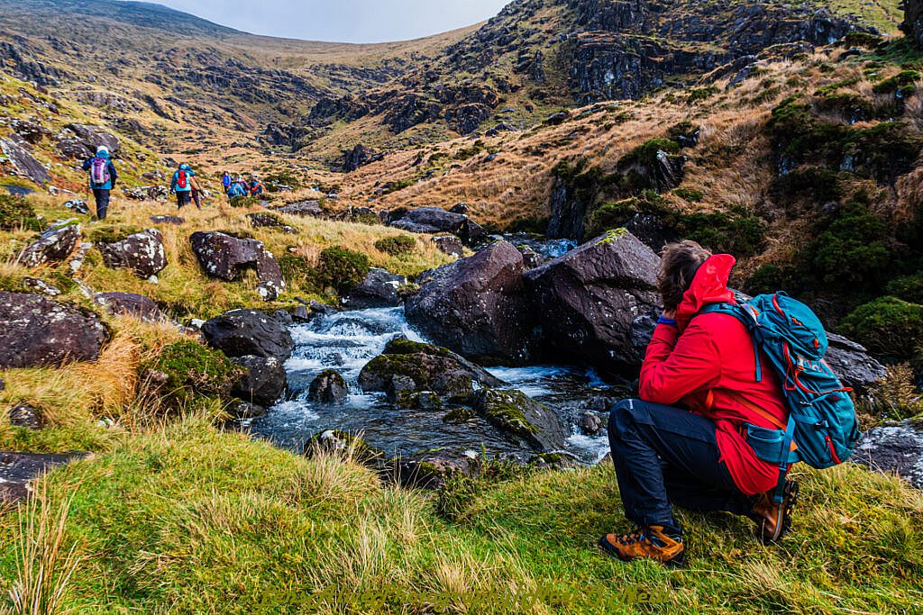 Beautiful landscape view on hillwalking route Coum an Lochaigh Loop