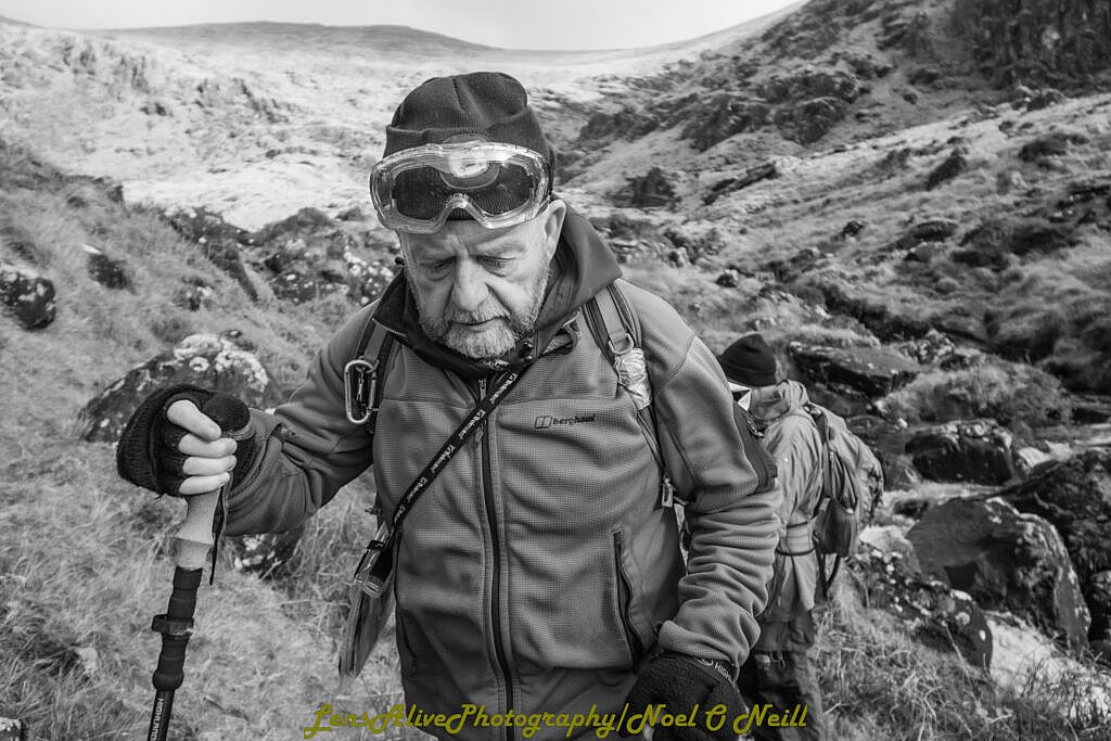 Beautiful landscape view on hillwalking route Coum an Lochaigh Loop