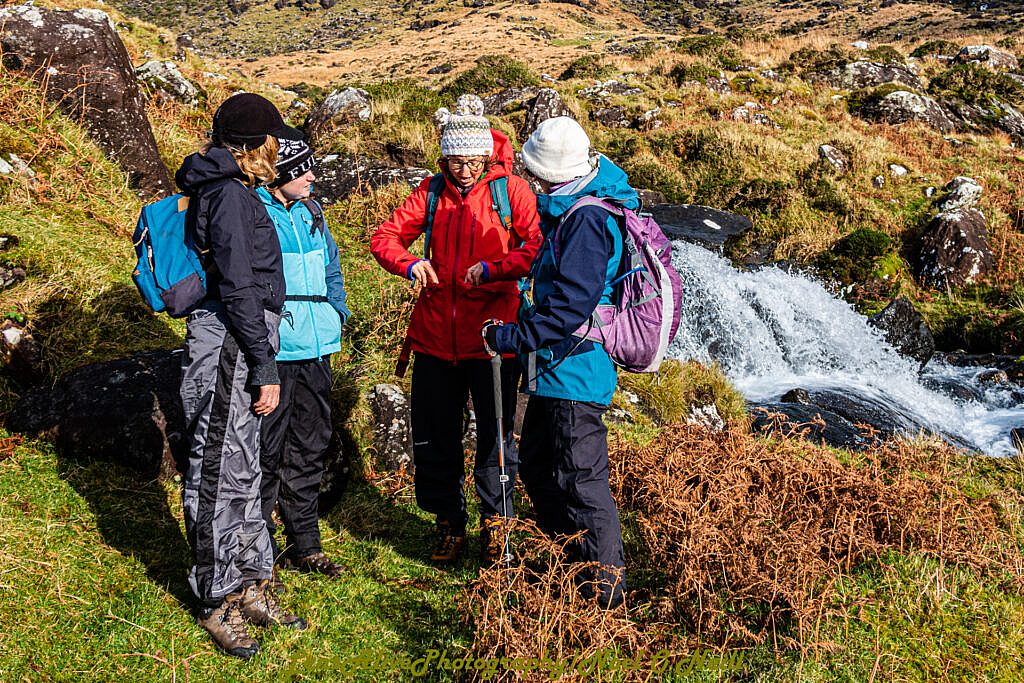 Beautiful landscape view on hillwalking route Coum an Lochaigh Loop