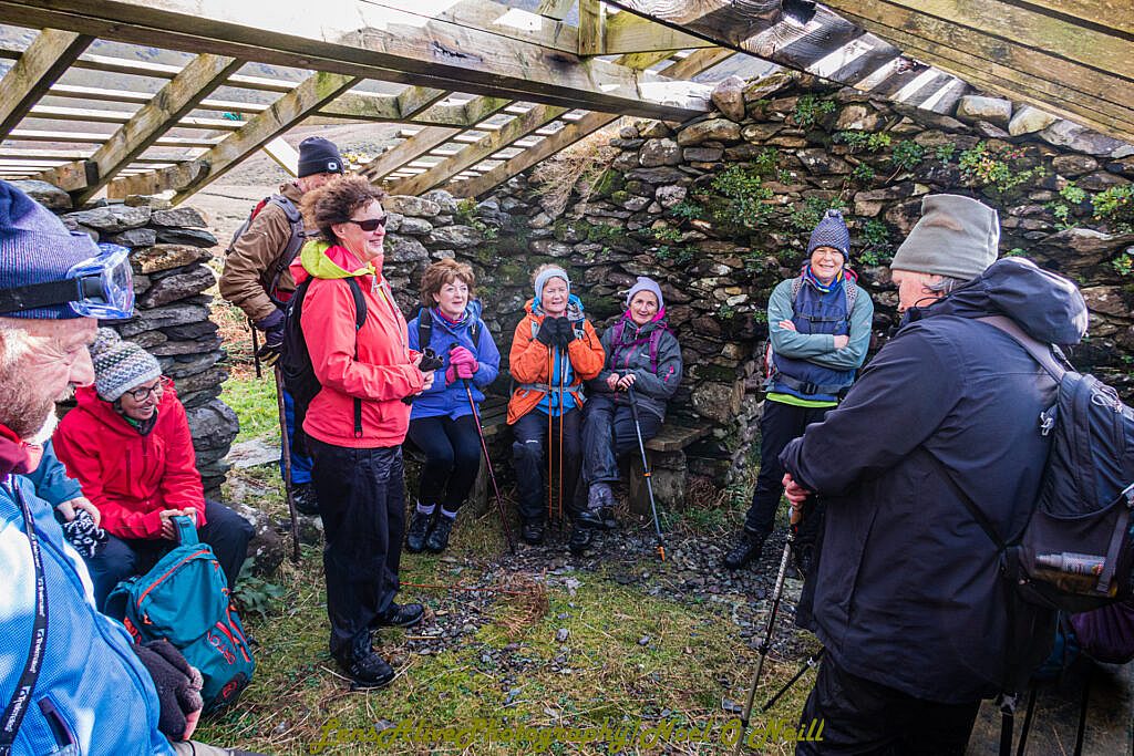 Beautiful landscape view on hillwalking route Coum an Lochaigh Loop