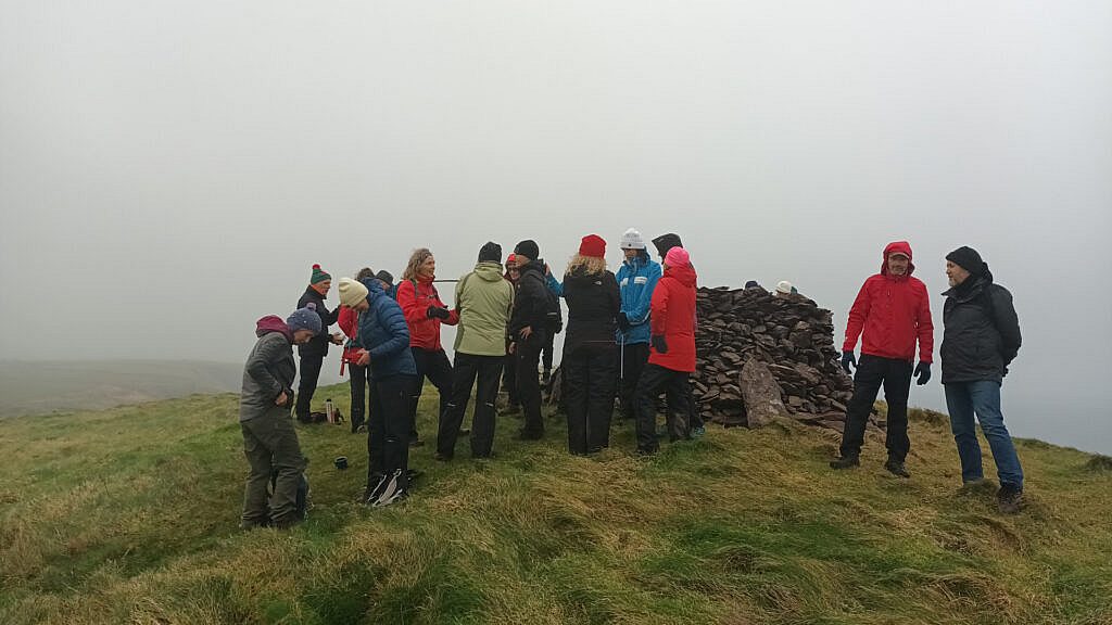Beautiful landscape view on hillwalking route Imleagh an Daingin - Ceann na Binne (Binn Bán/Dún Síon Head) and Chrismas Lunch