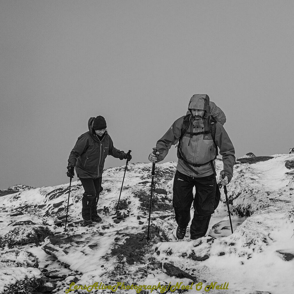 Beautiful landscape view on hillwalking route Brandon (952m) from Faha