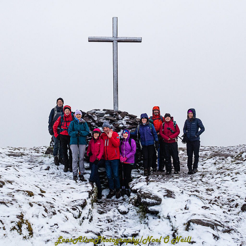 Beautiful landscape view on hillwalking route Brandon (952m) from Faha
