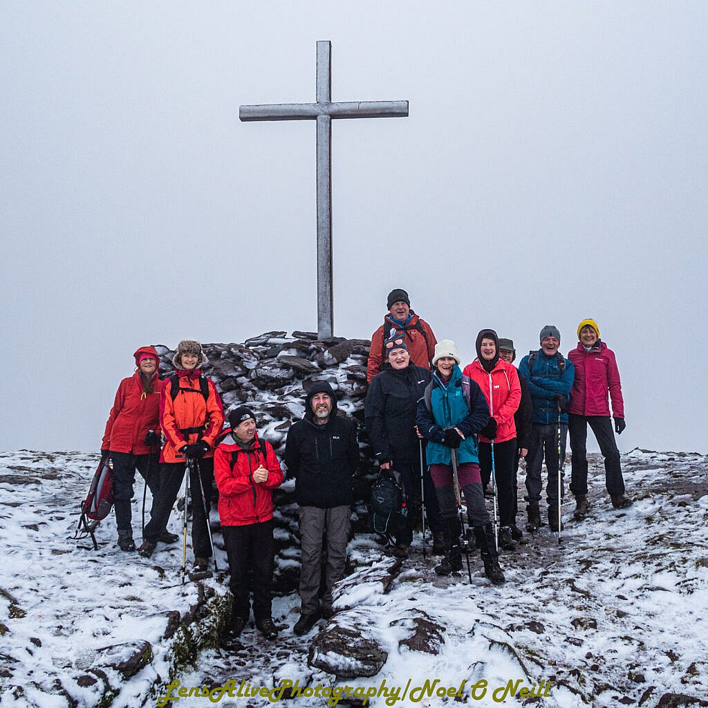 Beautiful landscape view on hillwalking route Brandon (952m) from Faha