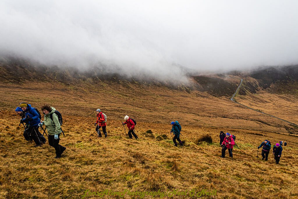 Beautiful landscape view on hillwalking route Dún Cathair Conraoi (Caherconree Fort) - Cathair Conraoi - Ballyarkane Oughter (Caherbla)