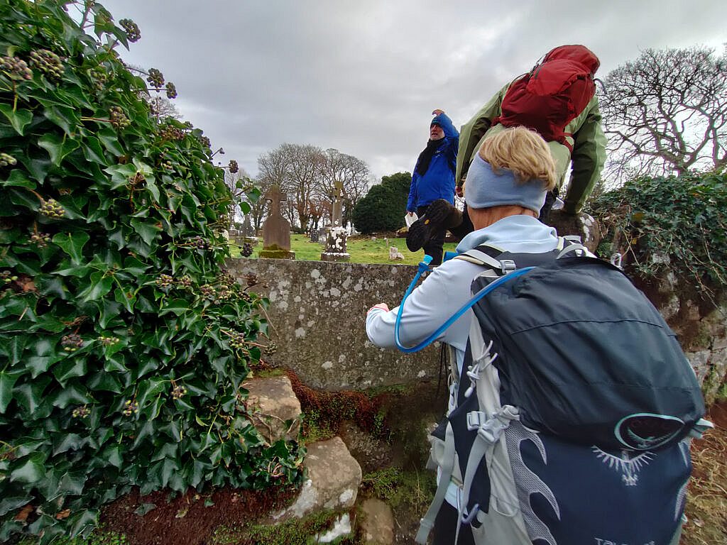Beautiful landscape view on hillwalking route Keel Boolteens Loop
