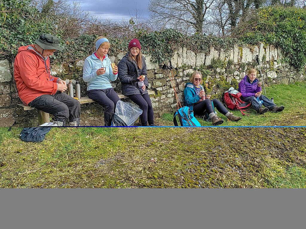 Beautiful landscape view on hillwalking route Keel Boolteens Loop