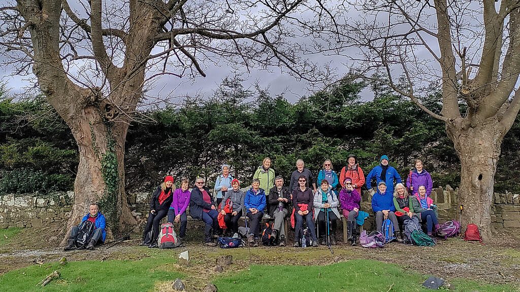 Beautiful landscape view on hillwalking route Keel Boolteens Loop
