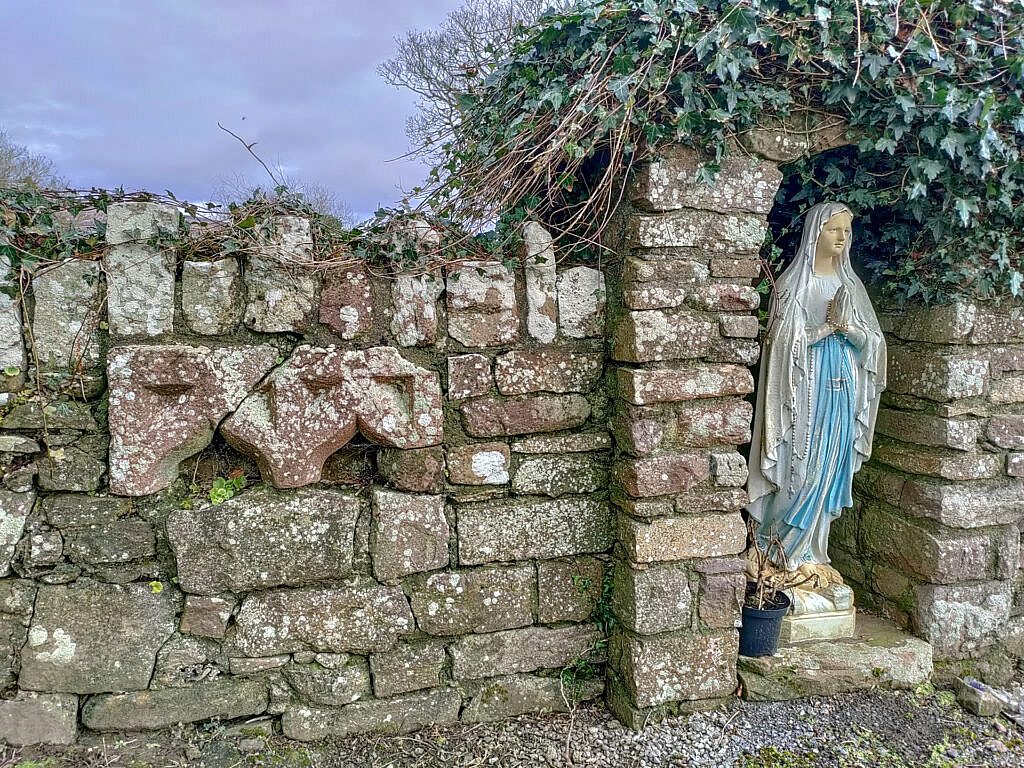 Beautiful landscape view on hillwalking route Keel Boolteens Loop