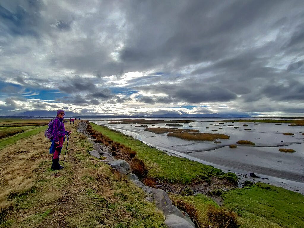 Beautiful landscape view on hillwalking route Keel Boolteens Loop