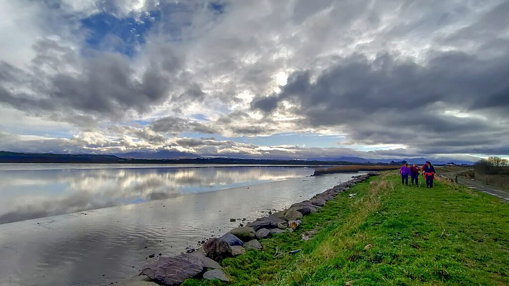 Beautiful landscape view on hillwalking route Keel Boolteens Loop