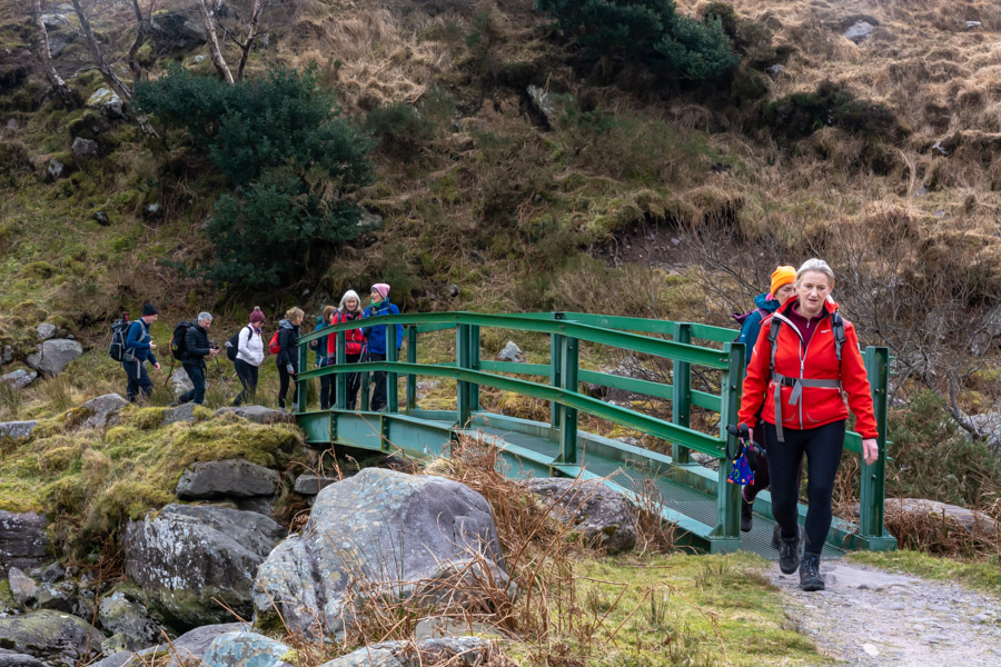 Beautiful landscape view on hillwalking route Carrauntoohil