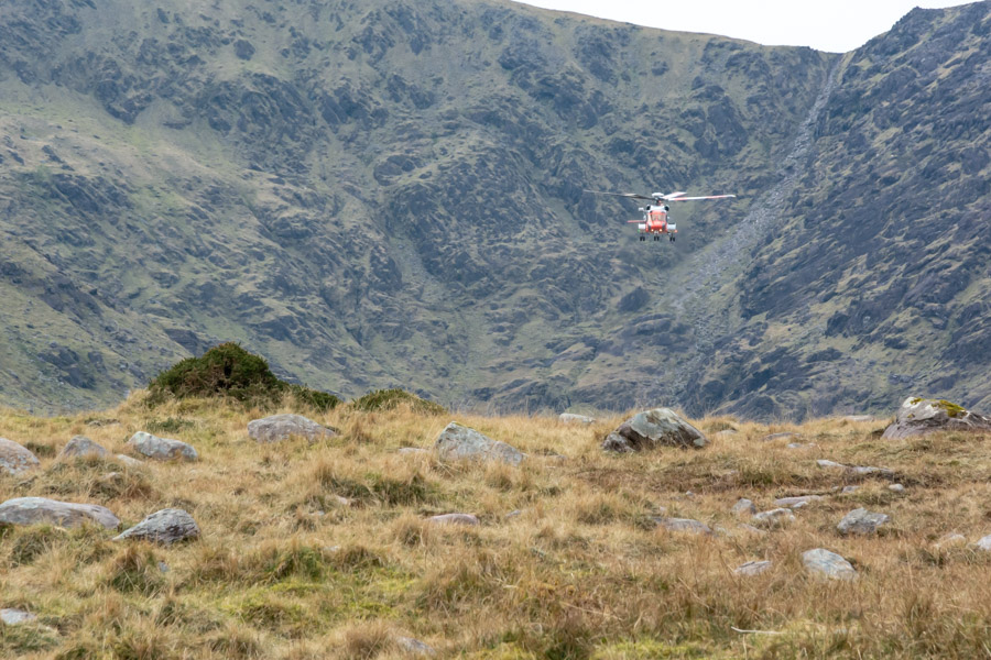 Beautiful landscape view on hillwalking route Carrauntoohil