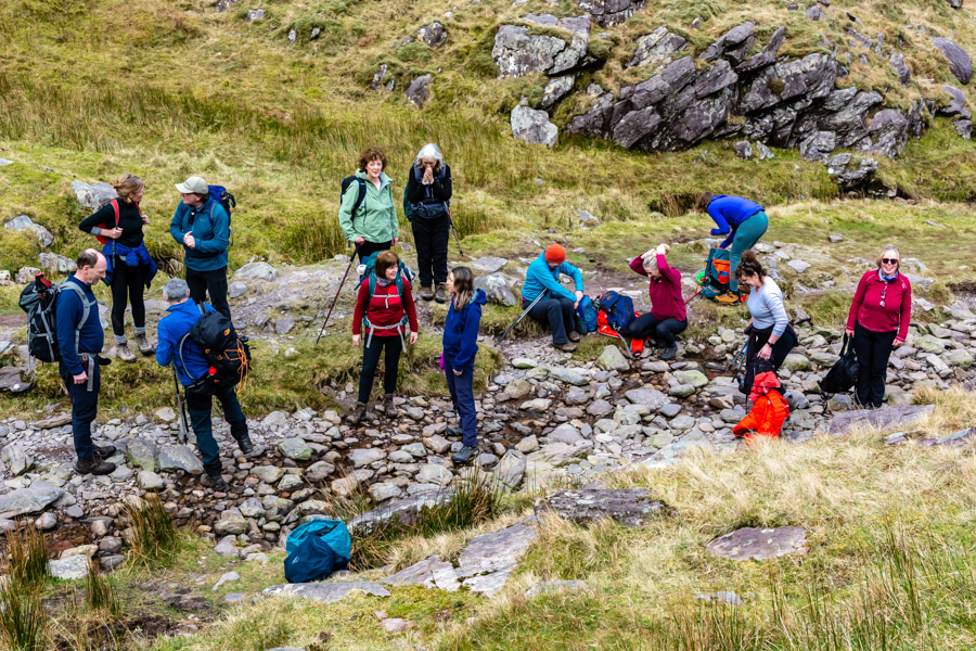 Beautiful landscape view on hillwalking route Carrauntoohil