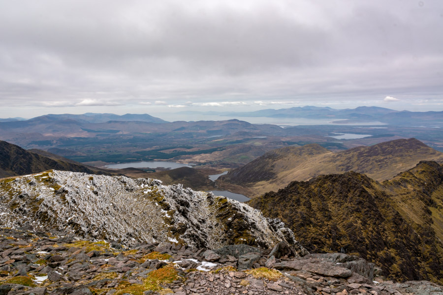 Beautiful landscape view on hillwalking route Carrauntoohil