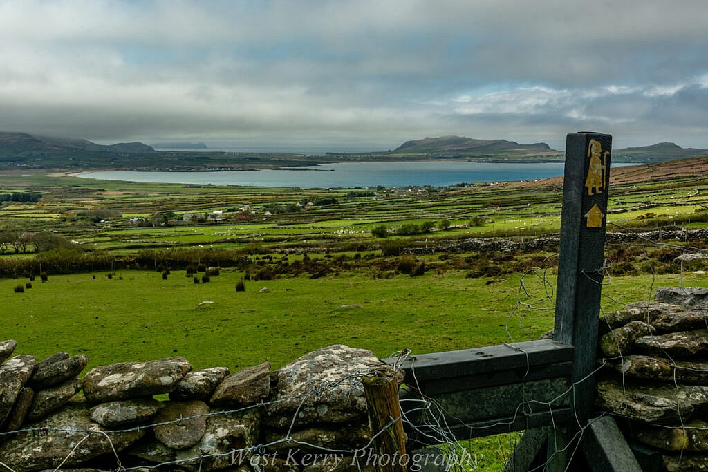 Beautiful landscape view on hillwalking route Cosán na Naomh