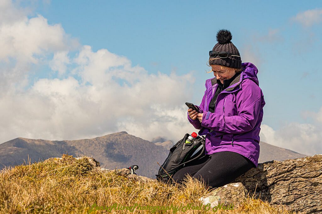Beautiful landscape view on hillwalking route Connor Pass – Pedlars Lake Ridge to Slievenea Loop