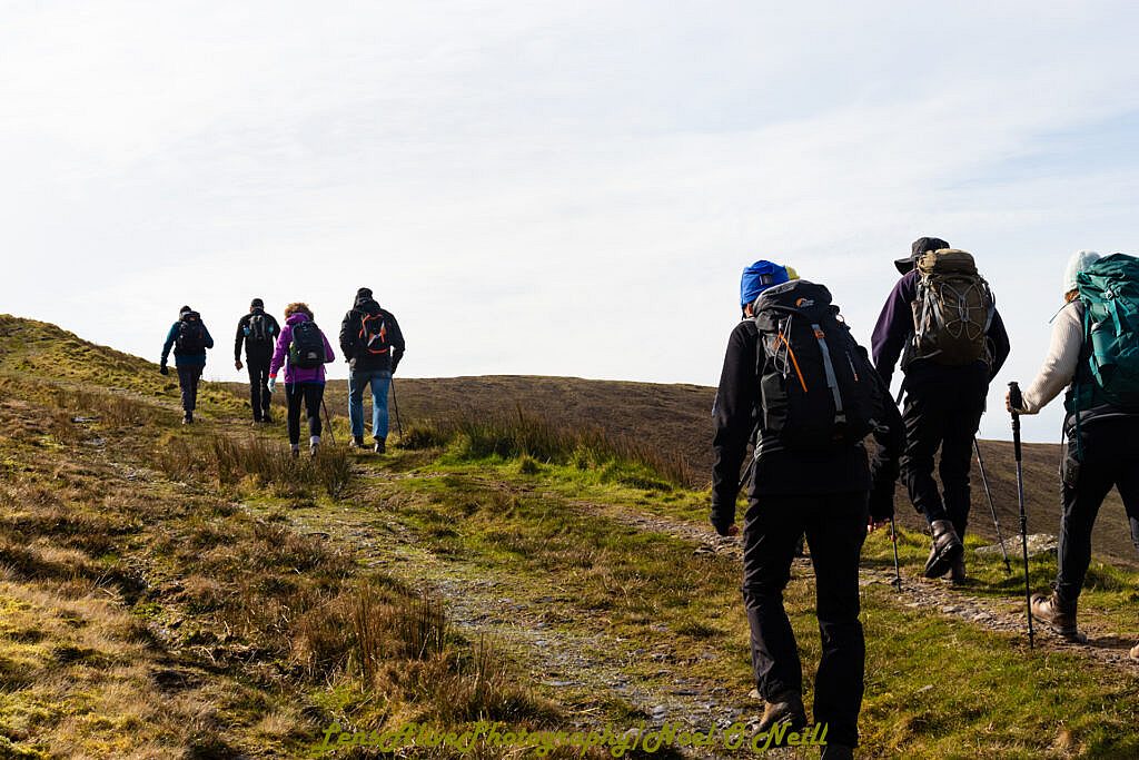 Beautiful landscape view on hillwalking route Barra na Conrach - Cruach Scéirde - An Cnapán Mór