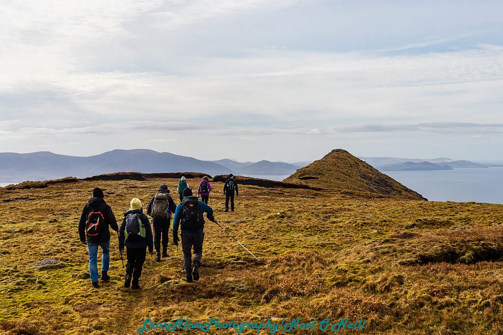 Beautiful landscape view on hillwalking route Barra na Conrach - Cruach Scéirde - An Cnapán Mór