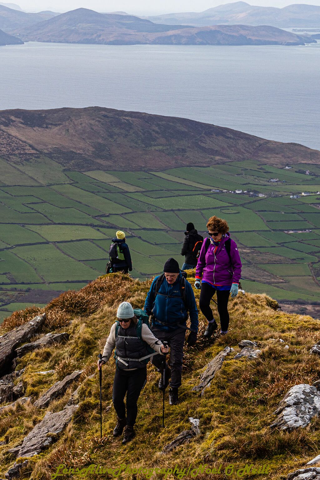 Beautiful landscape view on hillwalking route Barra na Conrach - Cruach Scéirde - An Cnapán Mór