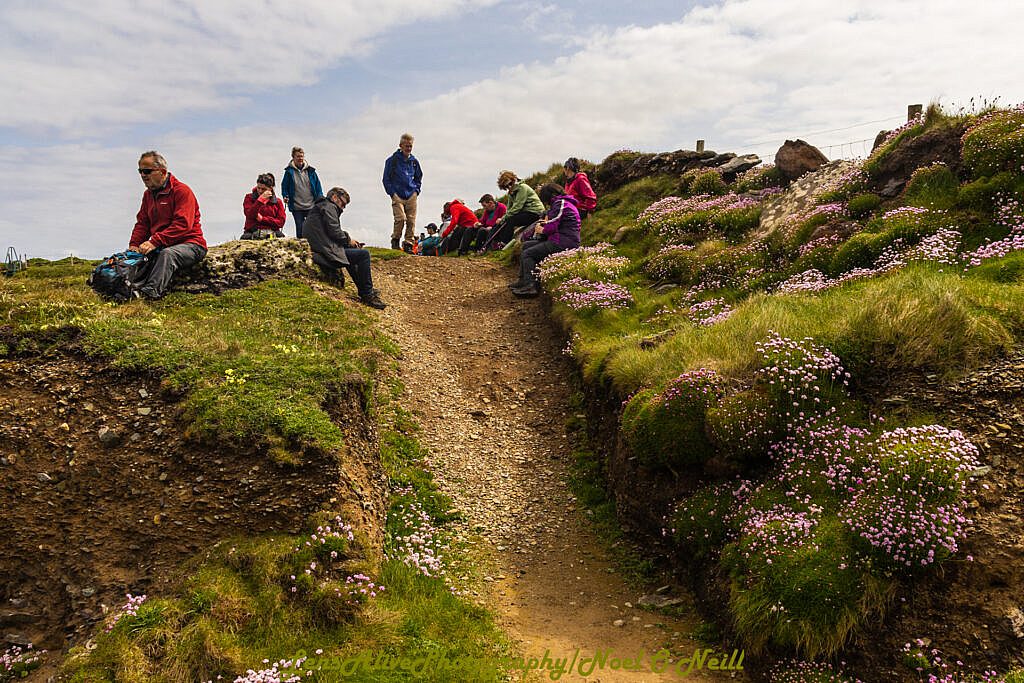 Beautiful landscape view on hillwalking route Hush Hike from Ionad an Bhlascaoid