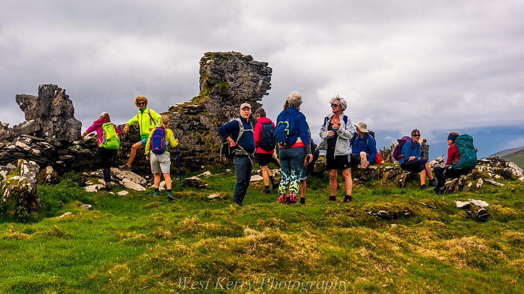 Beautiful landscape view on hillwalking route An Blascaod Mór, The Great Blasket Island (Nósfaidh an Aimsir - Weather Dependent)