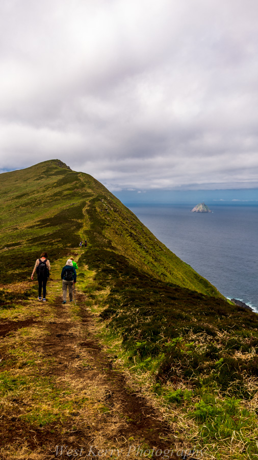 Beautiful landscape view on hillwalking route An Blascaod Mór, The Great Blasket Island (Nósfaidh an Aimsir - Weather Dependent)