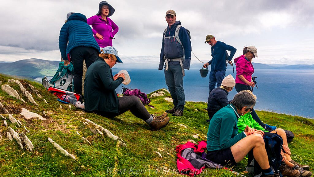 Beautiful landscape view on hillwalking route An Blascaod Mór, The Great Blasket Island (Nósfaidh an Aimsir - Weather Dependent)