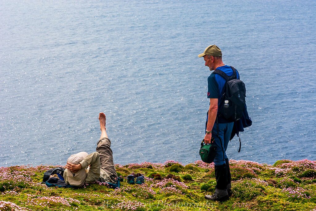Beautiful landscape view on hillwalking route An Blascaod Mór, The Great Blasket Island (Nósfaidh an Aimsir - Weather Dependent)