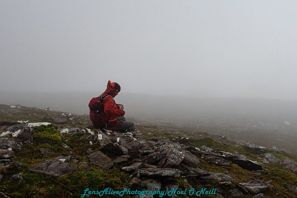 Beautiful landscape view on hillwalking route The Four Peaks of Northern Anascaul