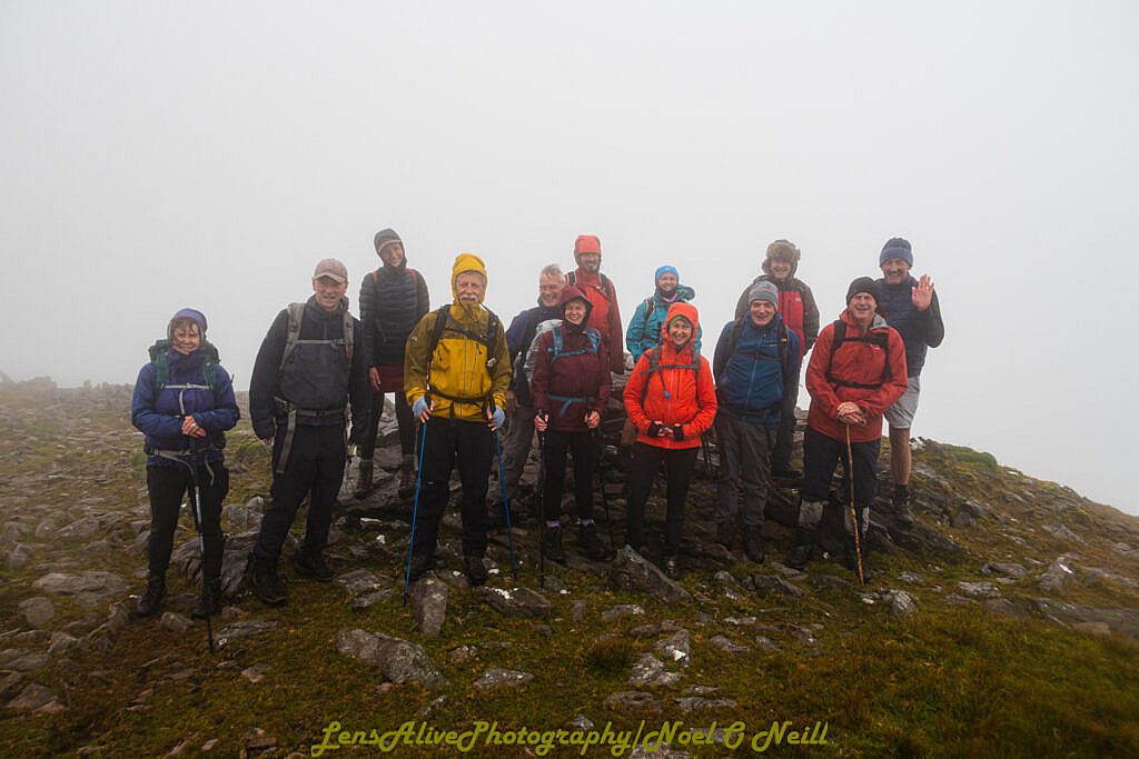 Beautiful landscape view on hillwalking route The Four Peaks of Northern Anascaul