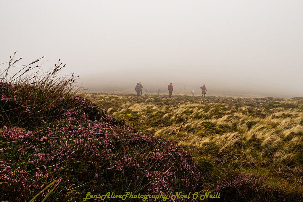 Beautiful landscape view on hillwalking route The Four Peaks of Northern Anascaul
