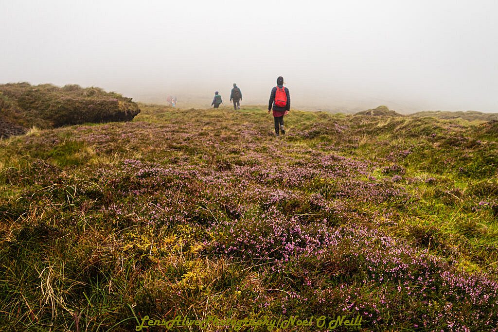 Beautiful landscape view on hillwalking route The Four Peaks of Northern Anascaul