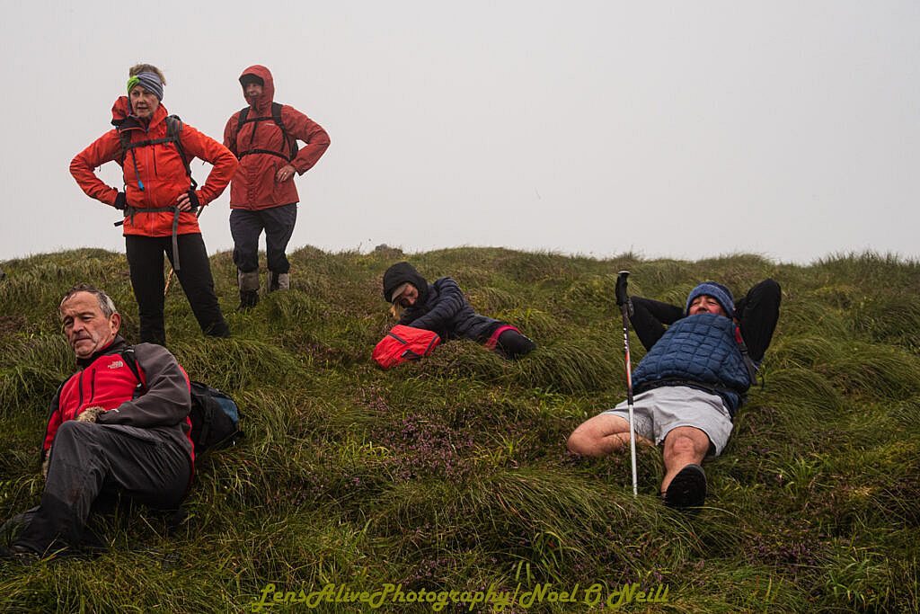 Beautiful landscape view on hillwalking route The Four Peaks of Northern Anascaul