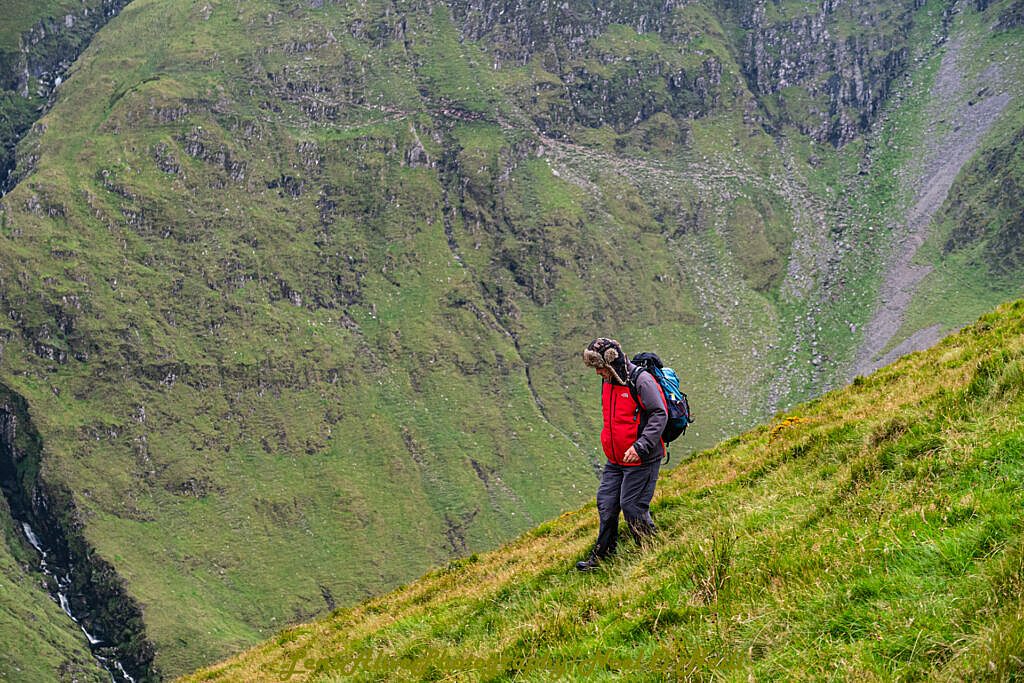 Beautiful landscape view on hillwalking route The Four Peaks of Northern Anascaul