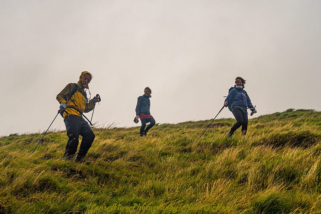 Beautiful landscape view on hillwalking route The Four Peaks of Northern Anascaul