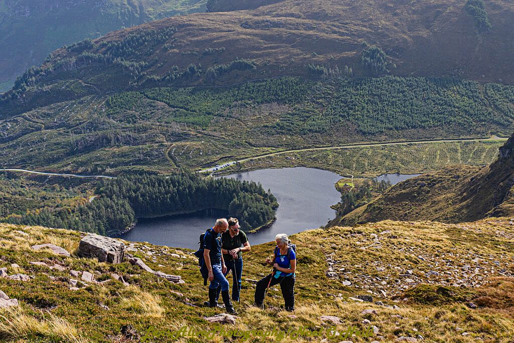Beautiful landscape view on hillwalking route Glanteenassig - Stradbally Mountain - Beenoskee