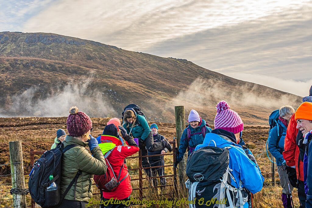 Beautiful landscape view on hillwalking route Beheenagh to Inch