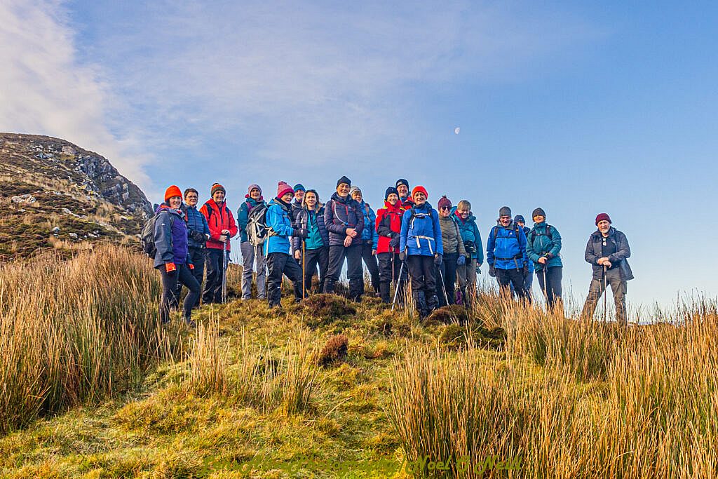 Beautiful landscape view on hillwalking route Beheenagh to Inch