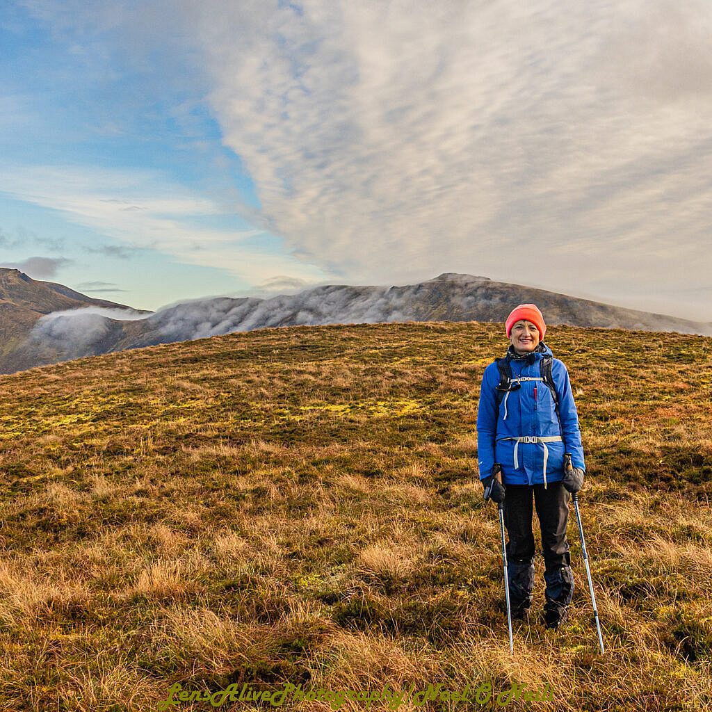 Beautiful landscape view on hillwalking route Beheenagh to Inch