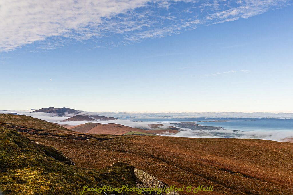 Beautiful landscape view on hillwalking route Beheenagh to Inch