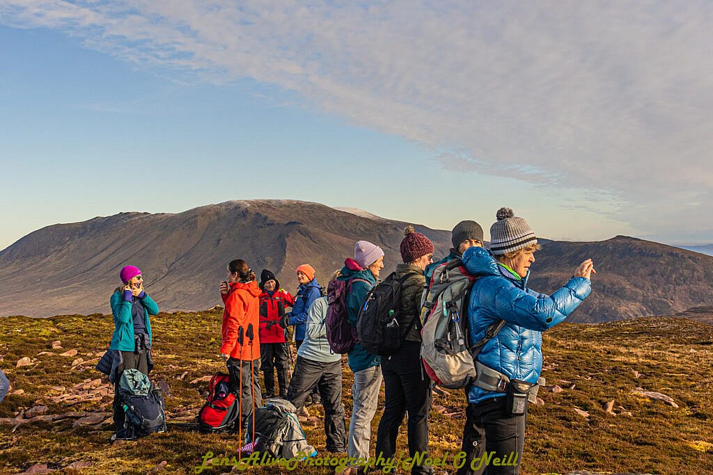 Beautiful landscape view on hillwalking route Beheenagh to Inch