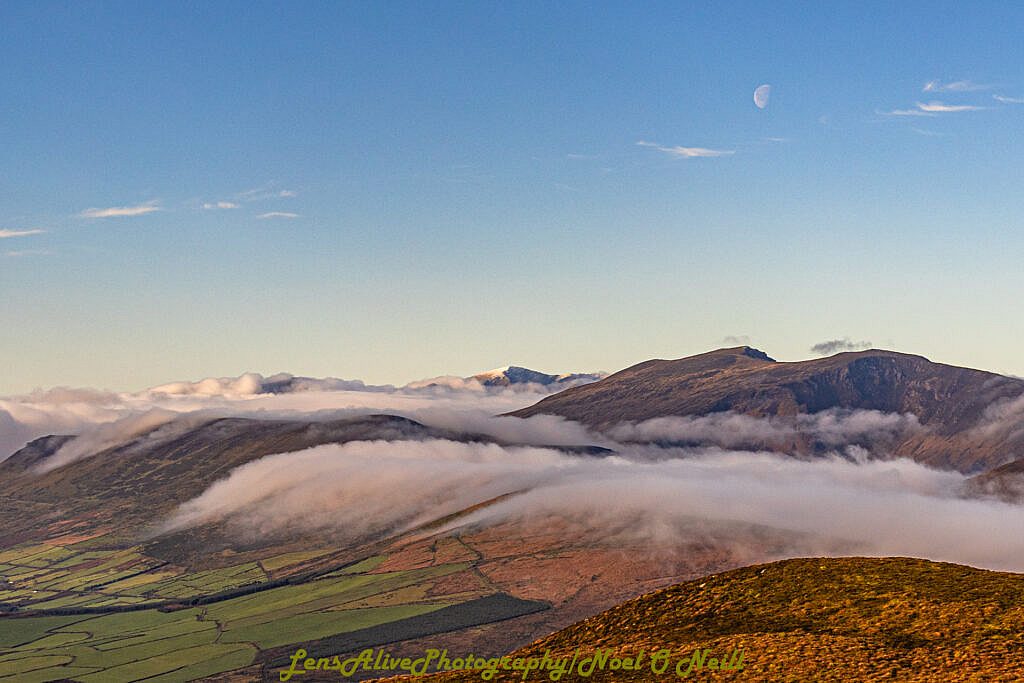 Beautiful landscape view on hillwalking route Beheenagh to Inch